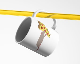 Pizza Rat Coffee Mug: NYC Souvenir Gift