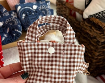 Gingham, Striped, Bandana Bag Charms: Handmade Keychains
