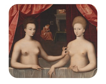 Boob Mouse Pad NSFW - Breasts Nipple Tweak Nude Queer Art - Funny Mousepad Desk Mat Rectangular 9x8