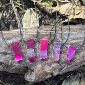 Fuschia Pink Agate Etsy
