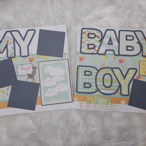 Baby Boy Scrapbook Pages