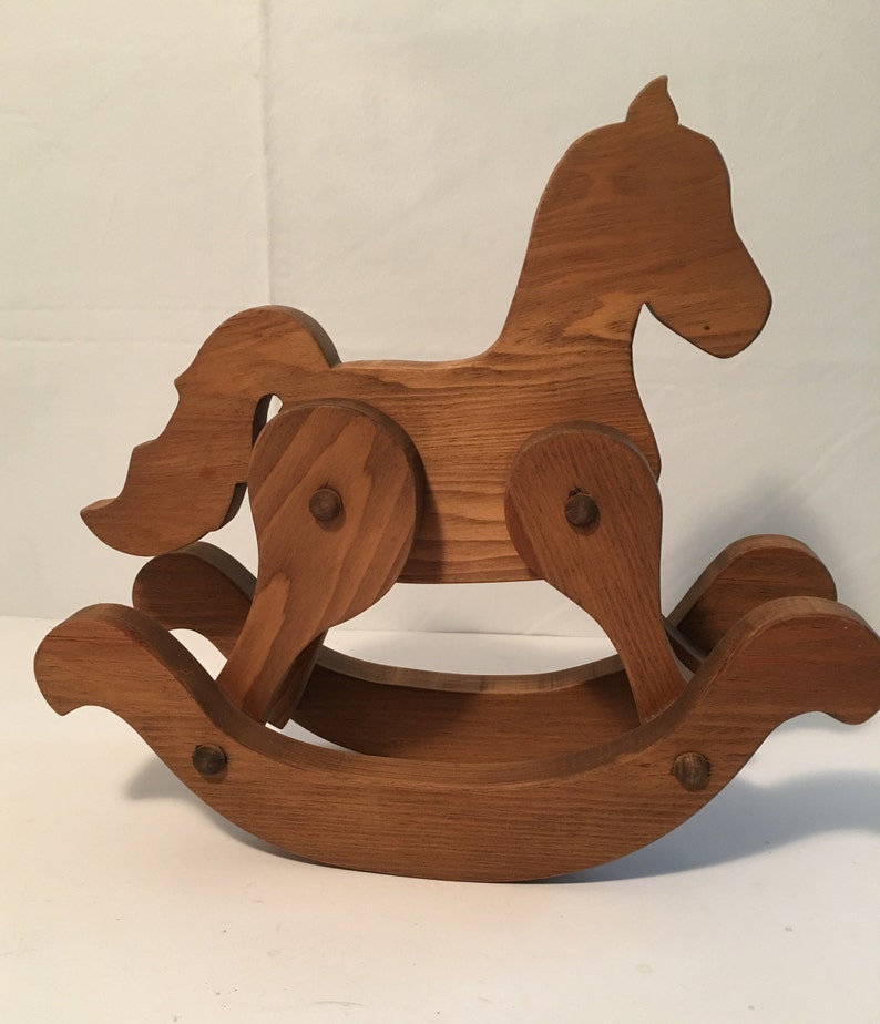miniature wooden rocking horse