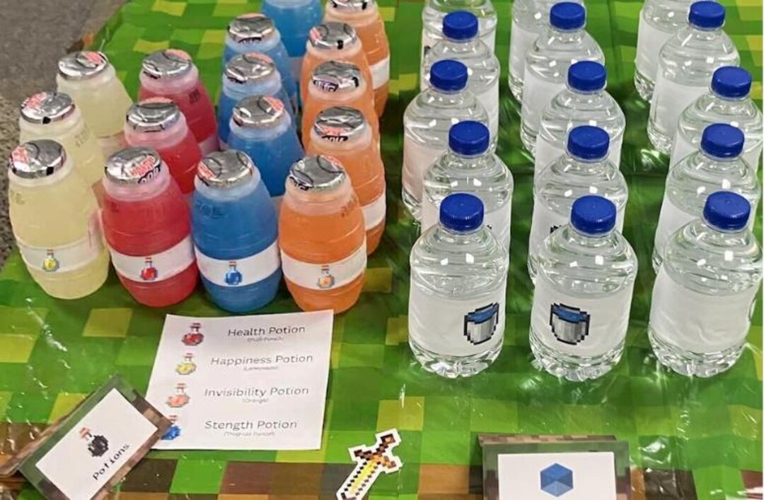 Minecraft Drink Labels Printable | Juice Box Labels | Minecraft Party ...