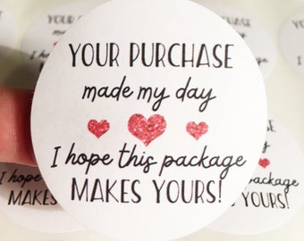 thank you stickers etsy