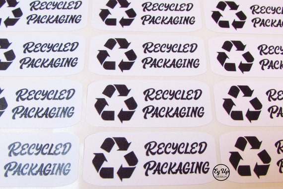 Recycelte Verpackungsaufkleber Paketaufkleber Etsy