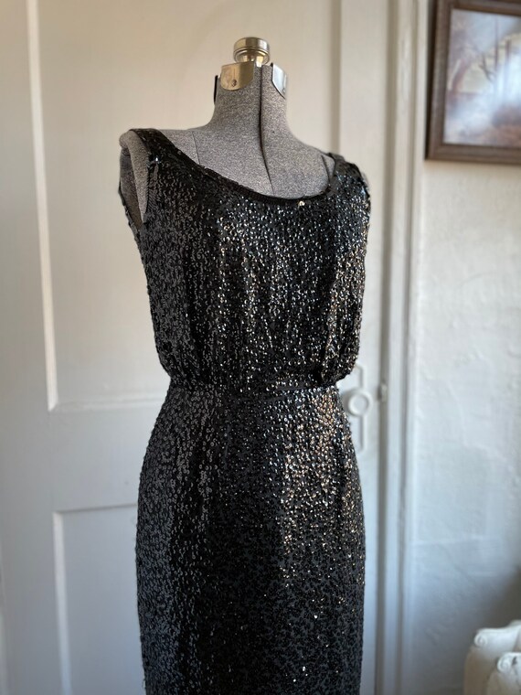 1960s Sequin floor length dress