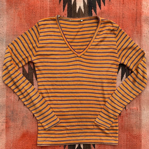 Vintage 1970’s Candy Colored Long Sleeve Top