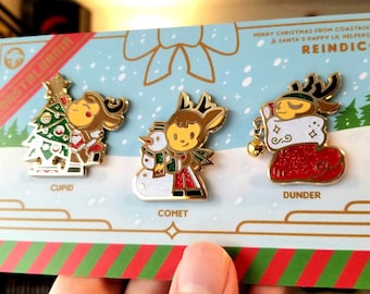 REINDICO - Cute Holiday Reindeer Pins!