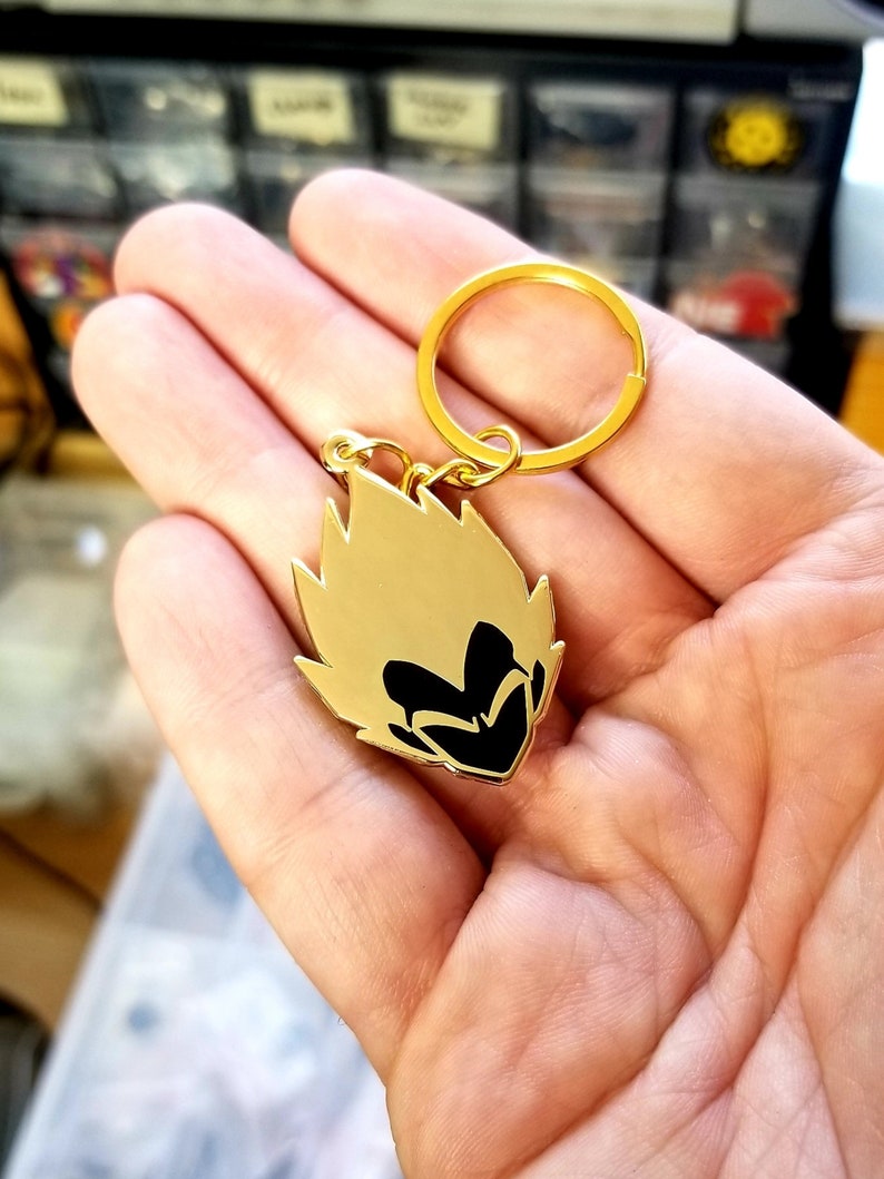 Prince-V Double-sided Keychain / Necklace Super Saiyan Vegeta Dragon Ball Z Inspired image 1