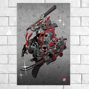 Ninja Bros (B&W) - 11 x 17&quot; Art Print