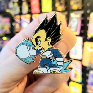 DBZ 2 V Enamel Pin VEGETA (Black)