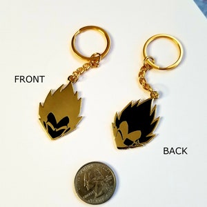 Prince-V Double-sided Keychain / Necklace Super Saiyan Vegeta Dragon Ball Z Inspired image 2