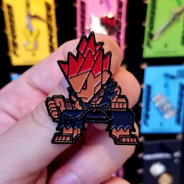 STREETS of FIGHT "Demon" - SFII inspirierter Emaille Pin