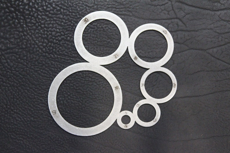 Stainless Steel Leather Corner Ruler Leathercraft Circul Image 0