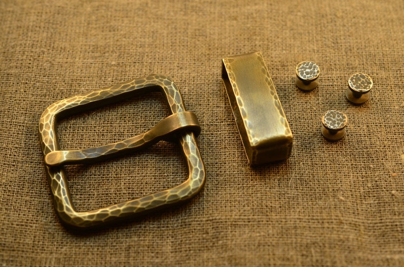 Set of Original Brass Belt Buckles Brass Roller Buckle Etsy