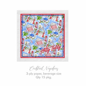 Ole Miss Game Day, Cocktail Napkins, 3 Ply Paper Napkin, Qty 15 pkg, Game Day Ready, Ole Miss Fans