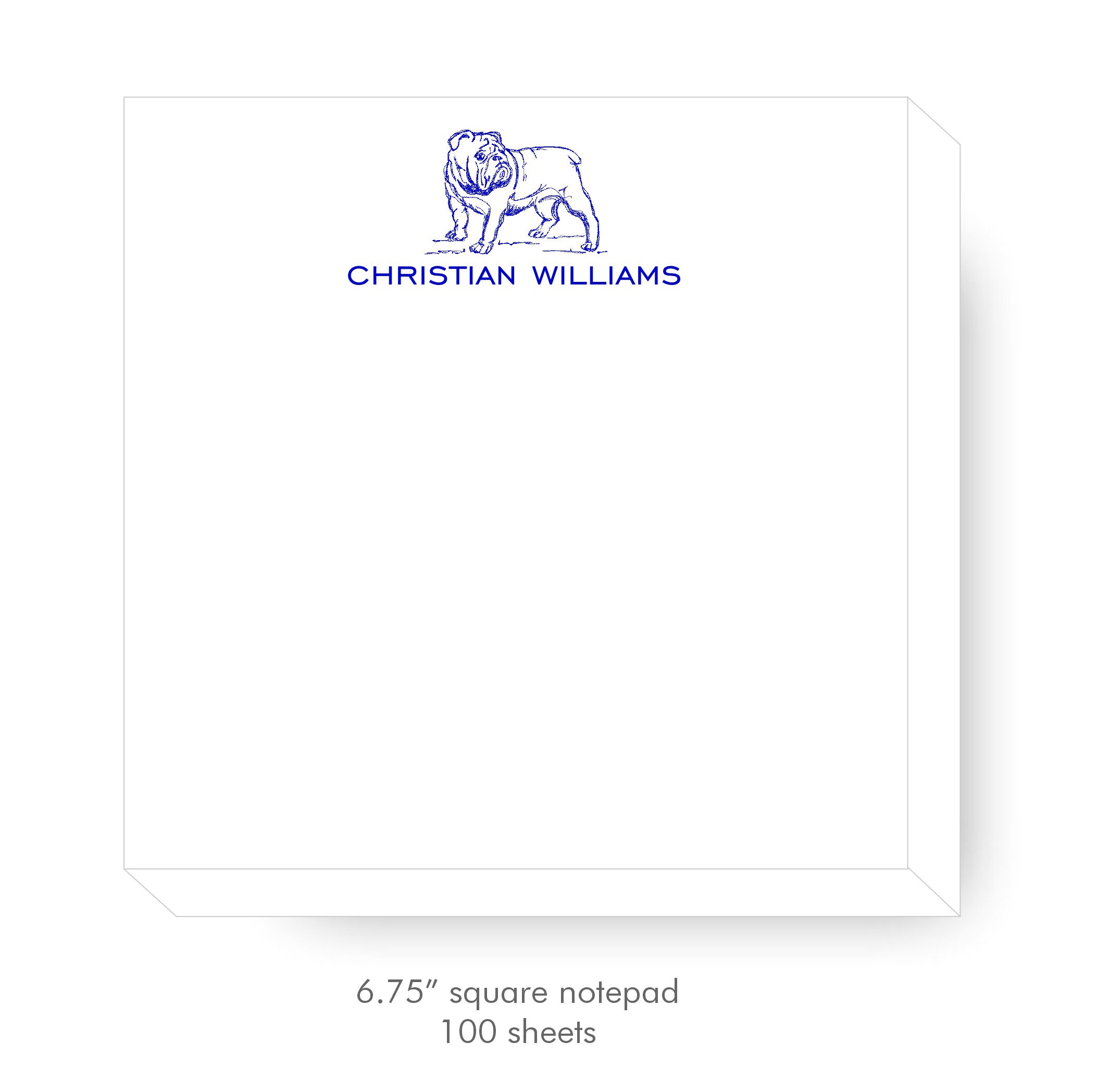 Bulldog Notecards, Folded Notecards, Personalized, Custom, Qty 24 - Etsy