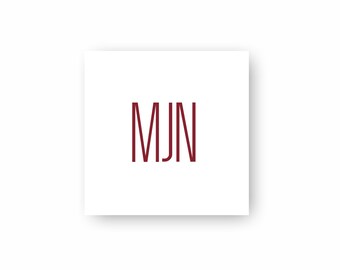 Personalized Monogram Gift Tags: Masculine Stationery Set