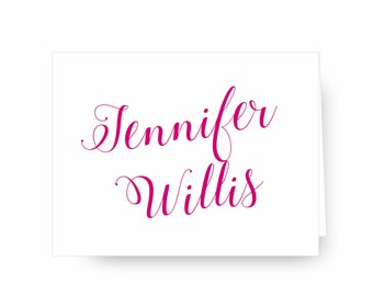 Personalized Notecards, Custom Stationery, Script Name, Monogrammed Cards , Fold Over Notes