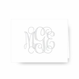 Personalized Monogrammed Notecards, Custom Stationery, Traditional Engravers Monogram, Thank You Cards, Stationery Set