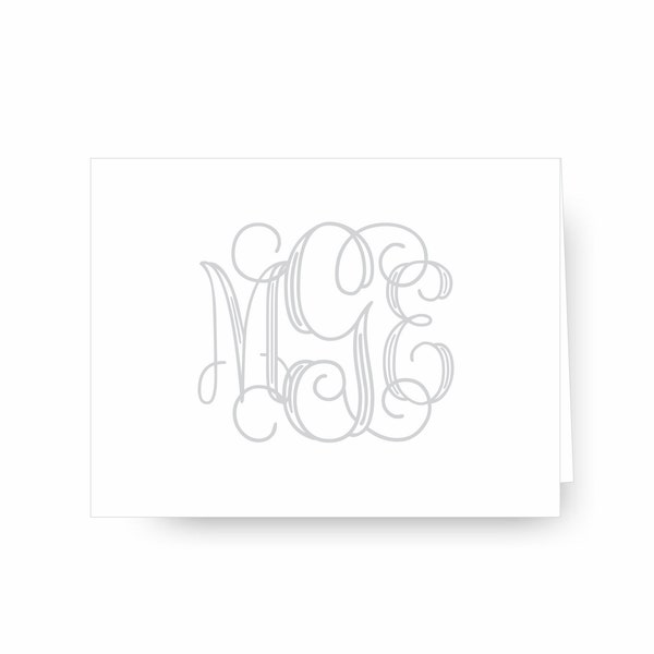 Monogrammed Thank You Cards Etsy
