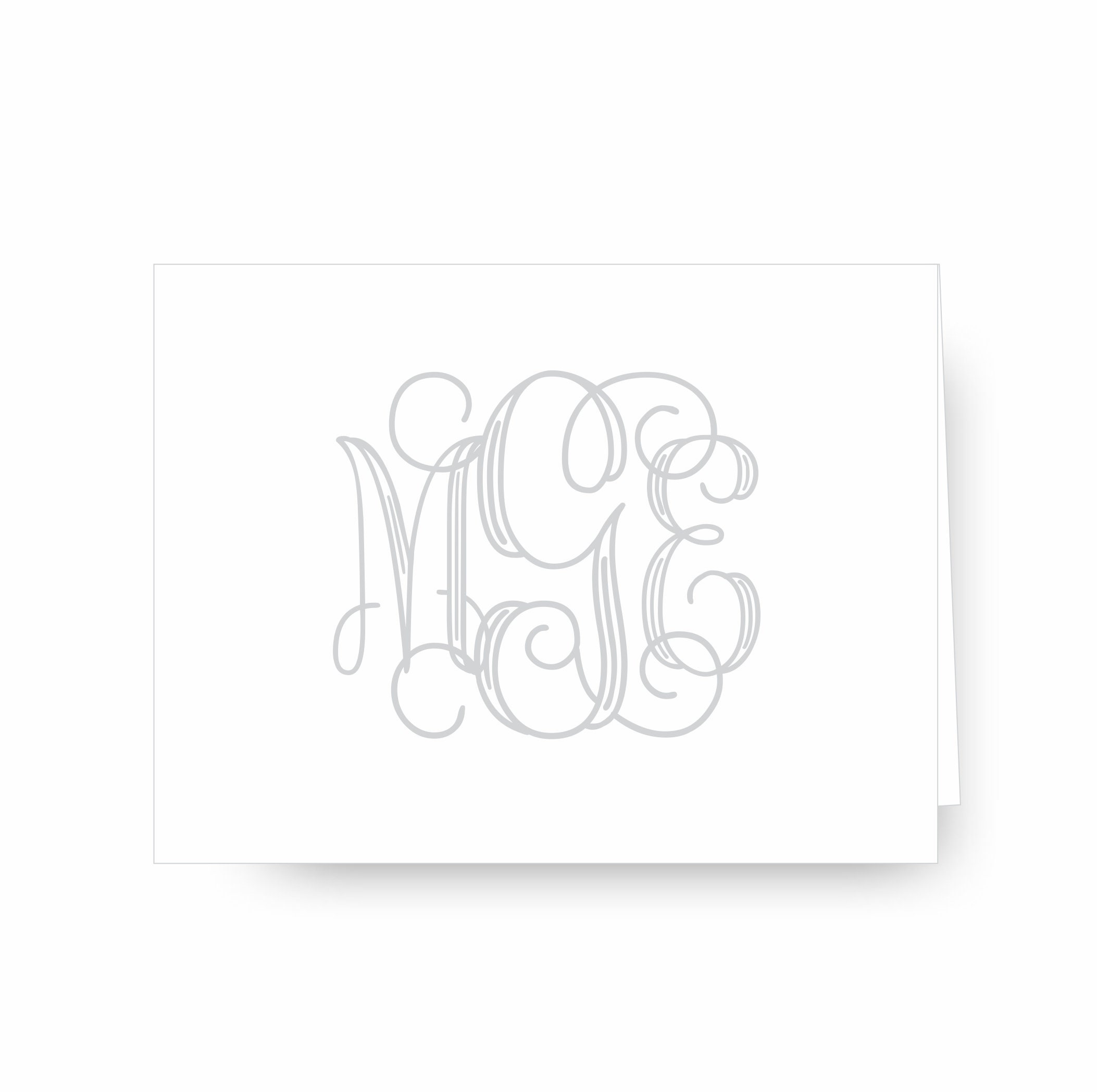 Personalized Monogrammed Notecards, Custom Stationery, Traditional ...