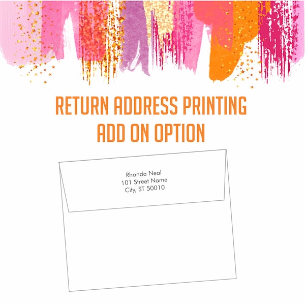 Return Address Add On for Stationery Sets