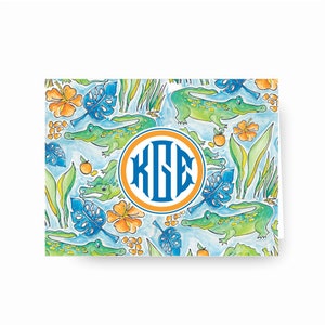 Gator Notecards, Personalized Stationery, Monogrammed Stationery, Monogrammed Cards, Blue and Orange, Florida Gators