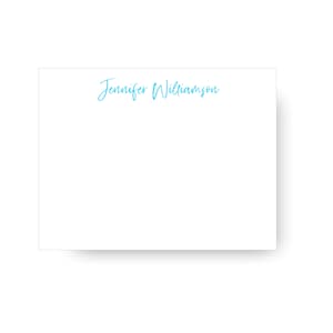 Personalized Notecards, Custom Stationery, Script Name, Flat Cards, Notecard Set