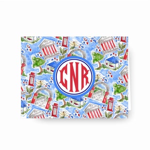 Personalized University of Mississippi &quot;Ole Miss&quot; Stationery – Monogram Thank You Cards, Notepad, Gift Tags, Sticker Sets; Oxford Hot Totty