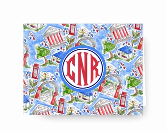 University of Mississippi Notecards, Ole Miss Thank You Notes, Monogrammed Stationery, Monogrammed Cards, Hotty Toddy, Ole Miss Fans, Oxford