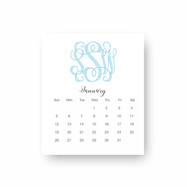 Personalized Desk Calendar Etsy