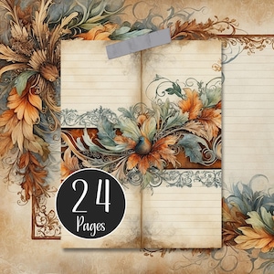 Autumn Digital Paper Pack for Junk Journal Pages, Scrapbooking and Card Making Digi Printable