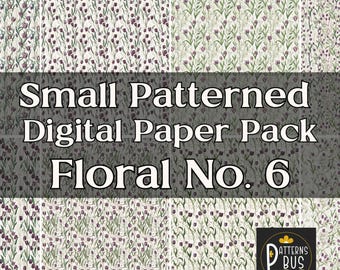 Purple Tulip Digital Paper Pack | Vintage Floral Scrapbook (Instant Download)
