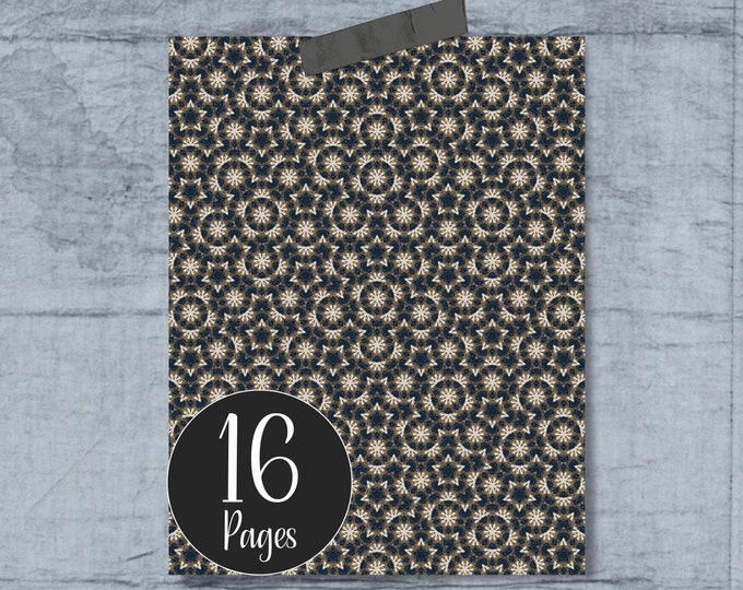 Japan In Sepia Background Pages- Japanese Digital Papers for Junk Journal or Scrapbooking Papercraft Project - Printable Backing Papers