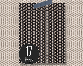 Western Cowboy Digital Paper Pack, Scrapbook Junk Journal (Digital Download)