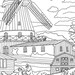 Country Market Printable Adult Coloring Page From Favoreads - Etsy