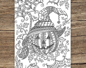 Pumpkin - Printable Adult Coloring Page from Favoreads (Coloring book pages for adults and kids, Coloring sheets, Coloring designs)