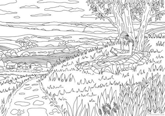 reading coloring pages