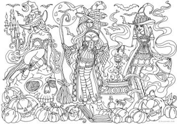 coloring pages of witches