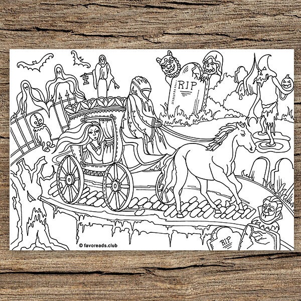 Hell of a Ride - Printable Adult Coloring Page from Favoreads (Coloring book pages for adults and kids, Coloring sheets, Coloring designs)