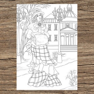 Pretty Woman - Printable Adult Coloring Page from Favoreads (Coloring book pages for adults and kids, Coloring sheets, Colouring designs)