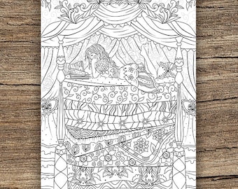 Prinzessin - Ausmalbilder für Erwachsene von Favorreads zum Ausdrucken (Malbuchseiten für Erwachsene und Kinder, Ausmalbilder, Ausmalbilder)