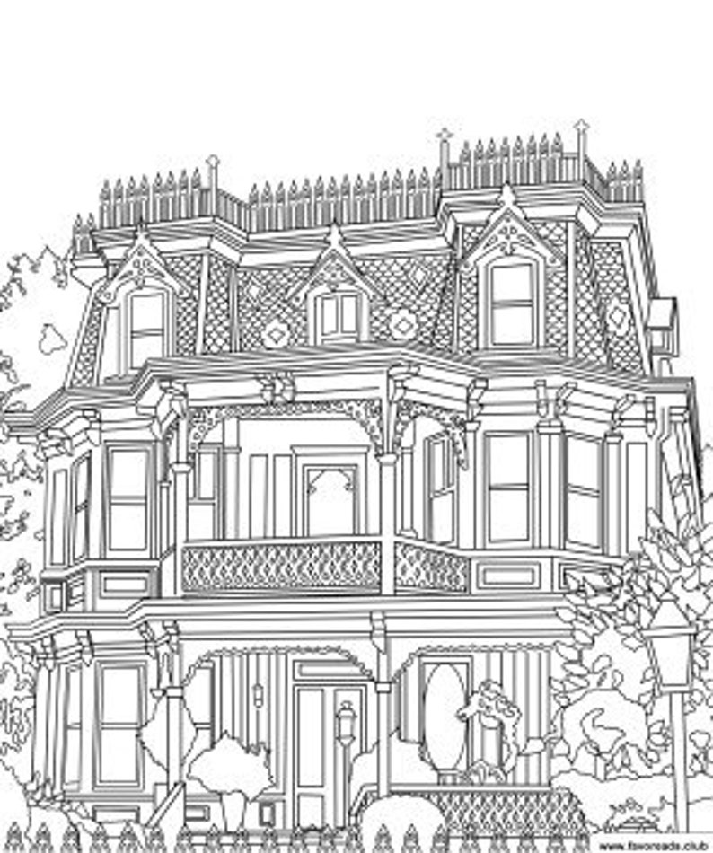 Big Country House Coloring Page Big Country House Coloring Page