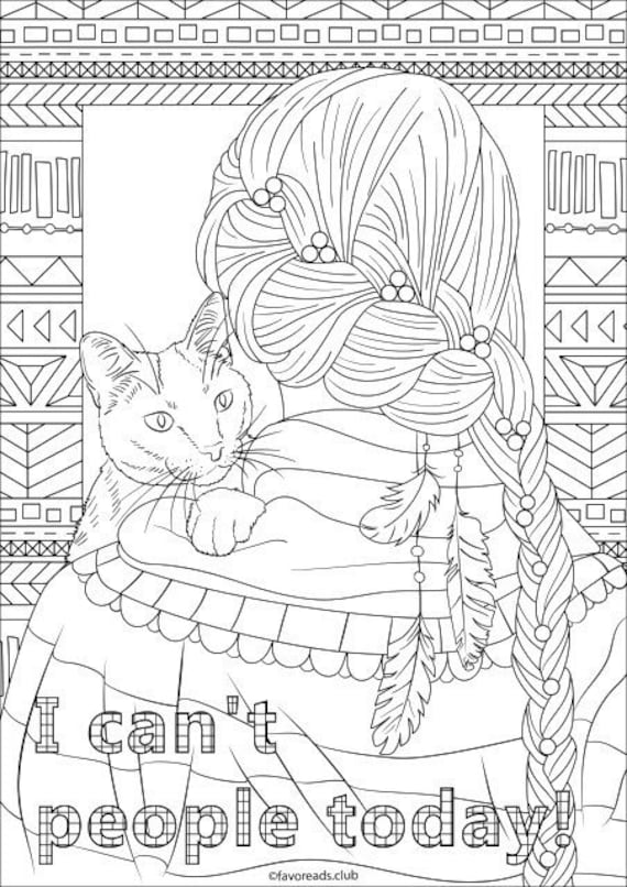 i can t people printable adult coloring page from etsy