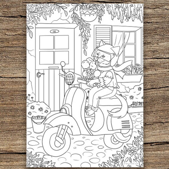Cute Driver Printable Adult Coloring Page From Favoreads Coloring Book Pages For Adults And Kids Coloring Sheets Colouring Designs
