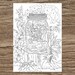 House in a Jar - Printable Adult Coloring Page from Favoreads (Coloring book pages for adults and kids, Coloring sheets, Colouring designs) 