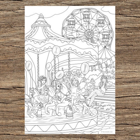 Printable Fairground Planner Journal To Color