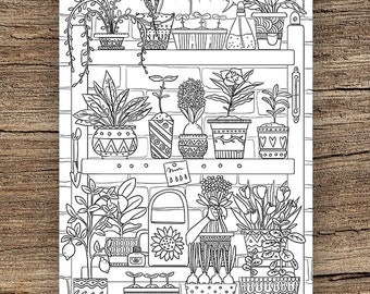 Plants - Printable Adult Coloring Page from Favoreads Coloring book pages for adults and kids Coloring sheets Coloring designs