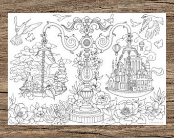 Balance - Printable Adult Coloring Page from Favoreads (Coloring book pages for adults and kids, Coloring sheets, Colouring designs)